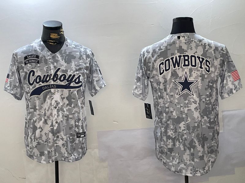 Men Dallas Cowboys Blank Nike Arctic Camo 2024 Salute to Service Limited NFL Jersey style 5->dallas cowboys->NFL Jersey